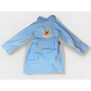 Vintage 90s Disney Winnie Pooh‎ Piglet Fleece Bath Robe Loungewear Blue Misses M